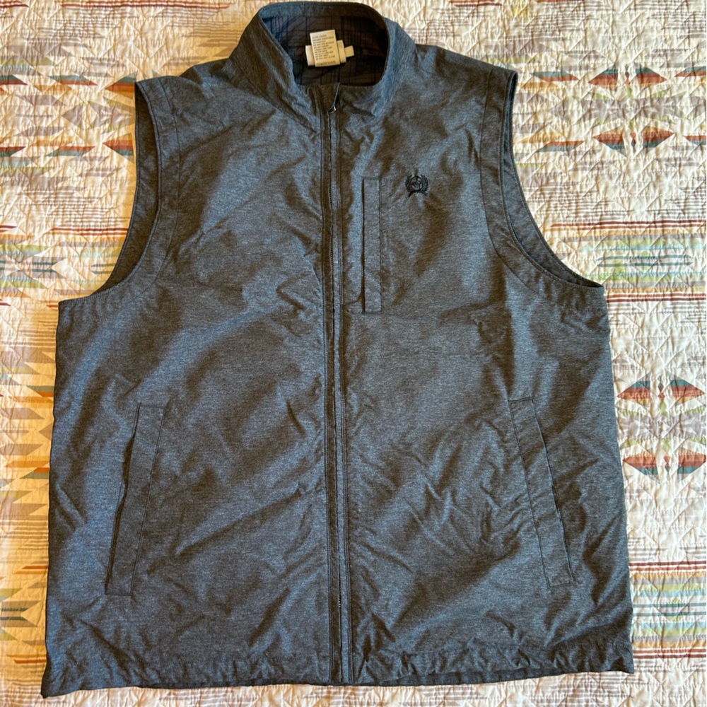 CINCH Black and Gray Textured Vest men’s XL